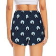thumbnail image 2 of Lsque Wolf And Moon Printed Women's Running Shorts with Liner Pockets,Elastic Quick Dry Workout Athletic Gym Yoga Shorts,Womens High Waist Shorts-, 2 of 9