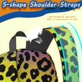 thumbnail image 5 of Black and Blue Leopard Print 17" School Backpacks for Teens,Waterproof Oxford Fabric,S-Shape Padded Straps for School,Travel,Hiking,Camping, 5 of 6