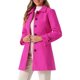 thumbnail image 4 of Abrigo largo clásico de invierno de una sola botonadura para mujer INSPIRE CHIC con bolsillos XS rosa intenso, 4 of 6