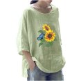 thumbnail image 1 of Camiseta holgada de manga 3/4 con cuello redondo y estampado informal para mujer Fridja  fjkfkj3213, 1 of 5