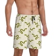 thumbnail image 2 of Sikiie Green Snake Mens Pajama Shorts, Lightweight Lounge Pant with Pockets Soft Sleep Pj Shorts for Men3X-Large, 2 of 6
