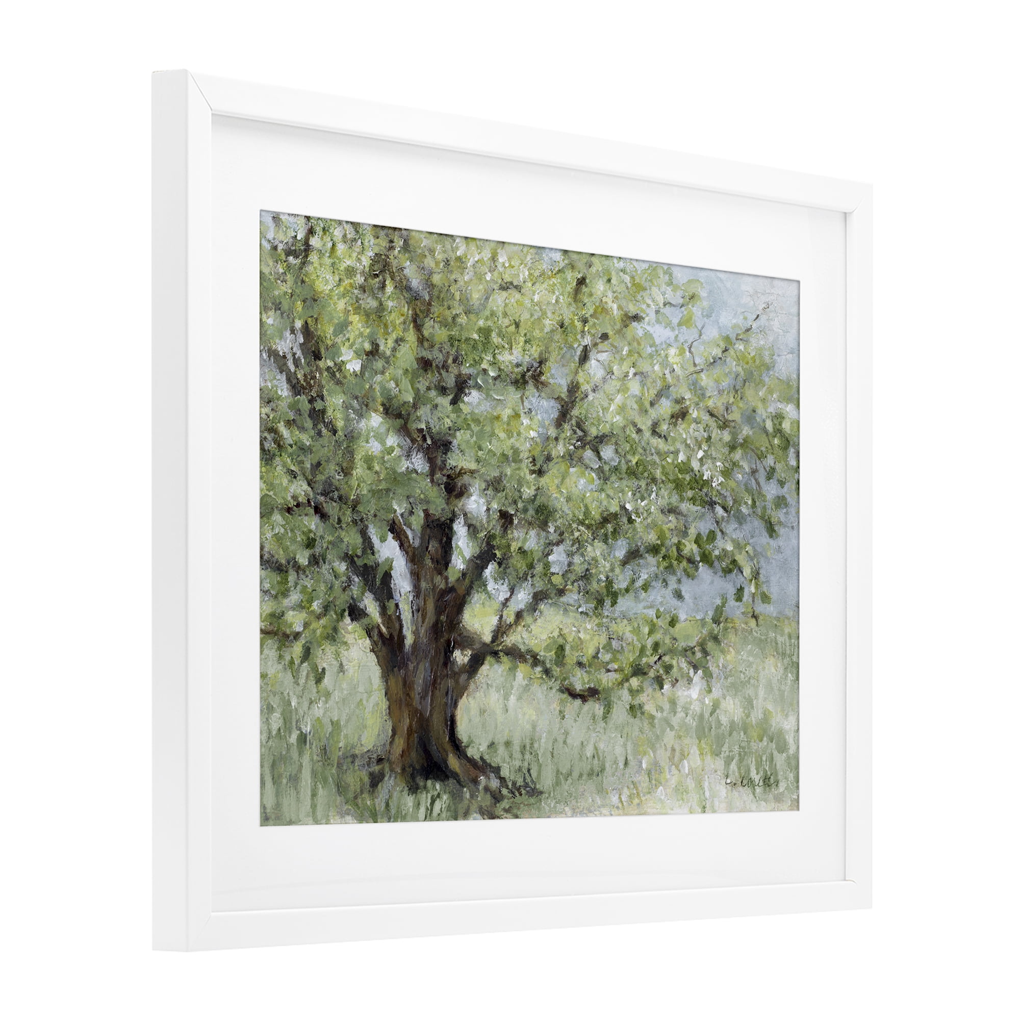 Stupell Industries Summer Oak Splendor Landscape White Framed Print Under Glass, design by Lanie Loreth