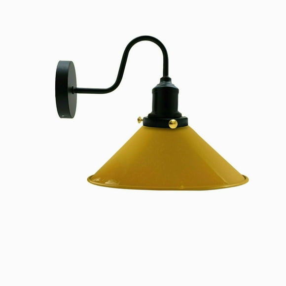 Vintage Retro Industrial Wall Sconce Ceiling Wall Lamp Metal Light Fixture - Yellow