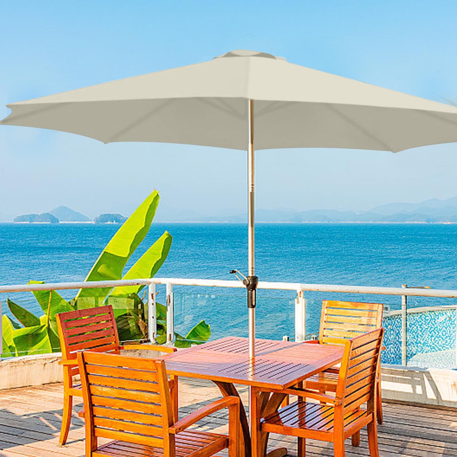 Dvkptbk Parasol de Plage 6,6 Pieds, Parasol de Plage