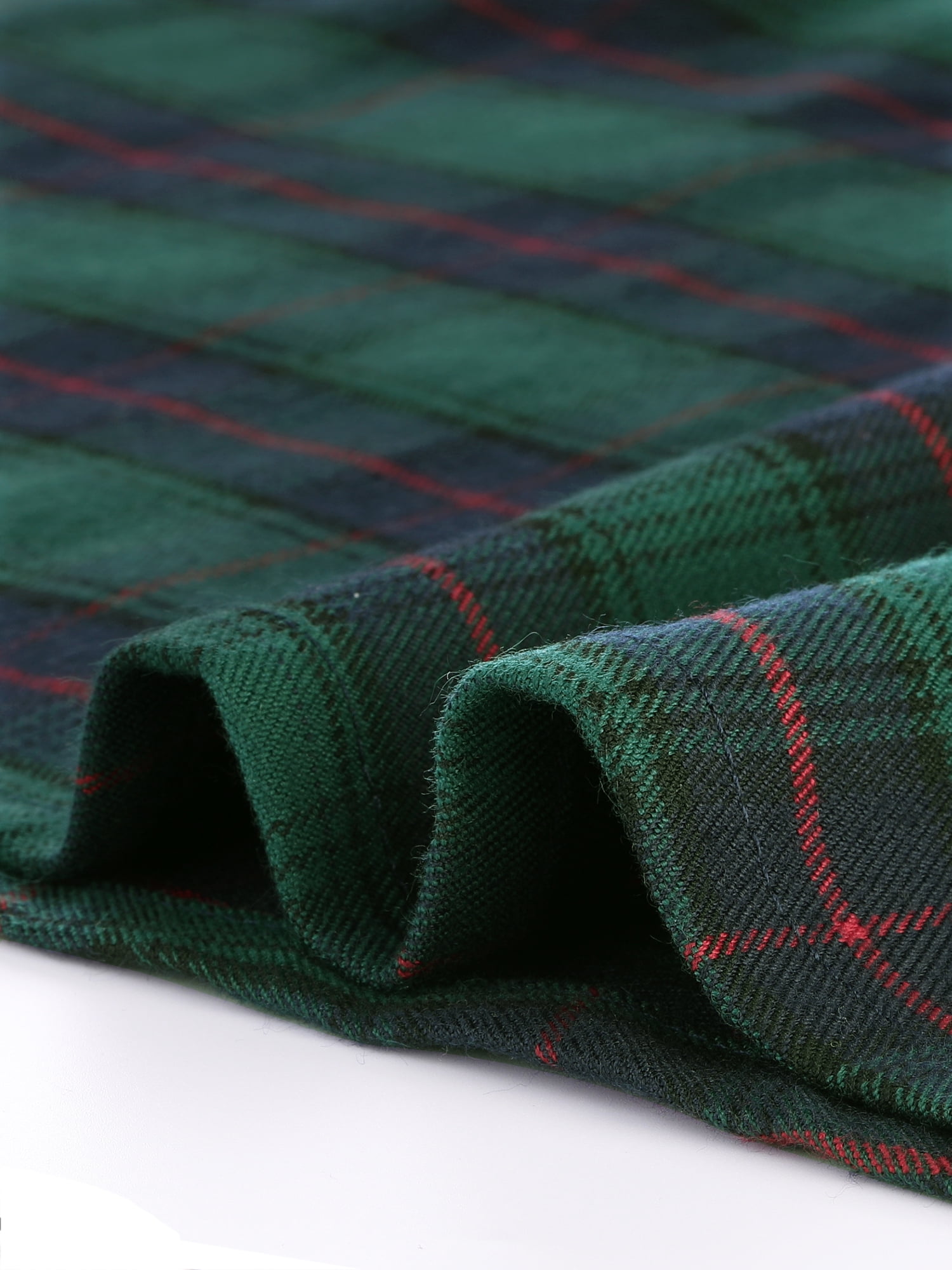 DARING DIVA Tartan Print Button Decor A-Line Pinafore Overall Dress S Green