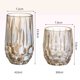 thumbnail image 2 of Vasos de cristal texturizado, 2 tamaños. Cristalería elegante y transparente for cócteles, té, agua, cerveza y refrescos., 2 of 7