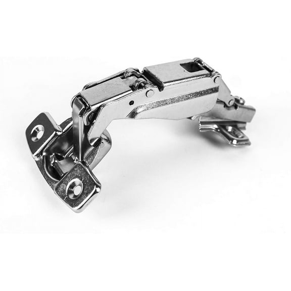 (4 Pack) 165 Degree Lazy Susan Hinge, Frameless, CLIP ON Plate for Easy Installation, Self close for Corner Kitchen Cabinet, Cupboard Folded, Folden Door, Closets