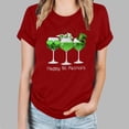 thumbnail image 1 of Pntutb T-Shirts à Manches Courtes Grande Taille pour Femmes T-Shirt Décontracté à Col Rond Imprimé pour la Saint-Patrick pour Femmes, 1 of 4