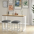 thumbnail image 3 of Costway Tabouret Selle à 3 Hauteurs, Ensemble de 2, Tabouret Carré pour Îlot de Cuisine avec Repose-Pieds, 3 of 8