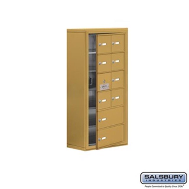SalsburyIndustries 19168-10GSK Cell Phone Storage Locker With Front Access Panel - 6 Door High Unit, Gold