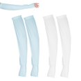 thumbnail image 1 of 2 pares de mangas de protección solar de verano, mangas de hielo para dedos con cubierta suelta, mangas con cordón para mujer al aire libre, protección UV, 1 of 4