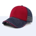 thumbnail image 3 of Homeyce Comfortable Soft Cotton Baseball Hat Retro Vintage Style Adjustable Size Unisex Streetwear Cap,Red, 3 of 3