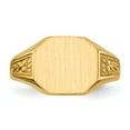 thumbnail image 4 of 14K Yellow Gold Ring Band Signet 9.5x11.5mm Open Back, Size 6, 4 of 5