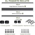 thumbnail image 4 of Barras de cortina Dobles Negro, Cortinero Doble Negro, Barra de Cortina doble para ventana, Tubo Cortina, Barras de cortina Ajustable Doble para casa, Armario, 4 of 4