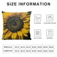 thumbnail image 5 of Chilfamy Throw Pillow Covers Sunflower Yellow Black Sun Flowers Decor Pillowcases Square Hidden Zipper Home Cushion Decorative Pillowcase White, 5 of 5