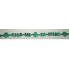 Mardi Gras Spot 36 Inch Kiss Me Im Irish Bead Necklace Metallic Green (Dozen)