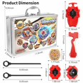 thumbnail image 6 of WMN Bey Battling Top Burst Gyro Toy Set for Kids, 12 Spinning Tops, 3 Launchers with Aluminum Box, Turbo Set Metal Fusion Game Gyro, Gift for Children Boy and Girl, 6 of 7