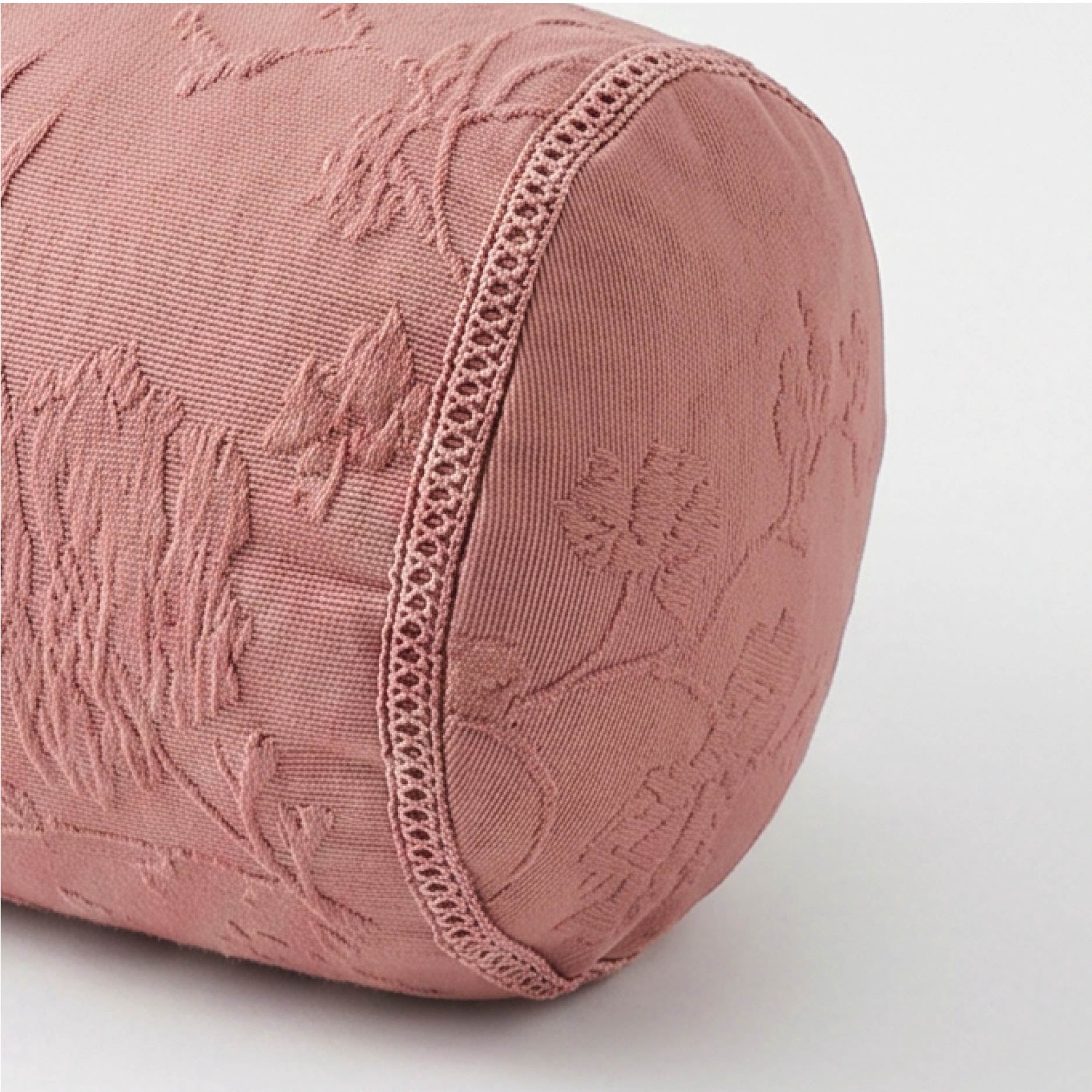 The Pioneer Woman Pink Matelassé Floral Crochet Trim Decorative Bolster Pillow