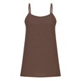 thumbnail image 4 of MIXUE Tank Top for Women Summer Solid Color Ice Silk Backless Loose Suspender Camisole Vest Holiday Wear,Brown,XXL, 4 of 5