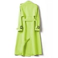 thumbnail image 4 of Mid-Length Trench Coat, British-Style Overcoat, Small-Size Long Jacket Mint Green Xxl , Trench Coat, 4 of 4