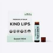 Kind Lips Lip Balm, Nourishing Soothing Lip Moisturizer for Dry Cracked Chapped Lips, Made in Usa With 100% Natural USDA Organic Ingredients, Sweet Mint Flavor, Pack of 1