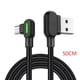 thumbnail image 1 of sweethay Cable de datos trenzado de nailon Mcdodo, tipo codo, Micro línea de carga, reemplazo de cable de transmisión de datos para Android Teléfono y Comunicación negro, 1 of 6