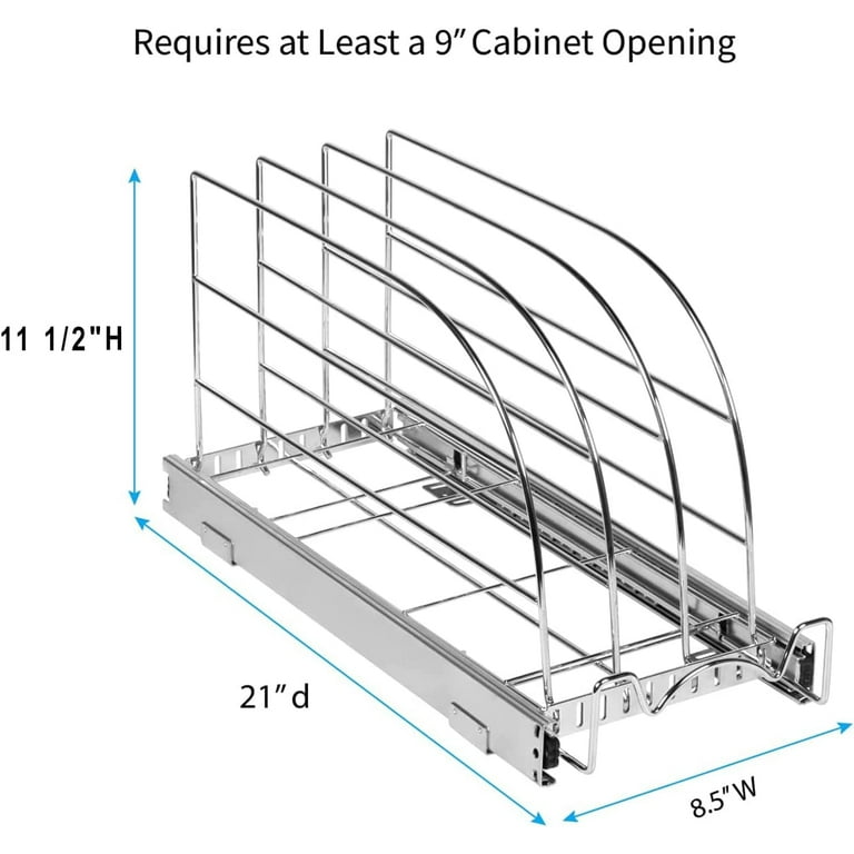 HOLD N' STORAGE Pull Out Cabinet Organizer, Heavy Duty-with Lifetime  Limited -14 W x 21 D - Requires At Least a Cabinet Opening, Steel Metal  cabinet