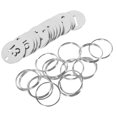 thumbnail image 4 of Miangastore 15 pcs Door Number Tag Stainless Steel Number Tags Key Tags Marking Number Tags with Rings (1-15), 4 of 9