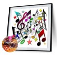 thumbnail image 2 of Kit de pintura de diamante 5D nota Musical taladro redondo completo manualidades DIY imagen de mosaico FLhrweasw Nuevo, 2 of 9