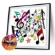 thumbnail image 1 of Cuadros Decorativos Kit de pintura de diamante 5D nota musical taladro redondo completo manualidades DIY (NH1840) Tmvgtek embutido en tela, 1 of 9