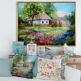 thumbnail image 2 of House With Blossoming Flowers On The Mountain I 32 in x 24 in Framed Painting Canvas Art Print, by Designart, 2 of 5