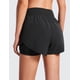 thumbnail image 2 of Shorts CRZ YOGA Dolphin para correr de tiro alto negro M, 2 of 5