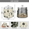 thumbnail image 2 of Yayeee Ashtray with Lid for Cigarette Smokeless Stainless Steel Home Ash Holder, Small Black Flowers, 2 of 7