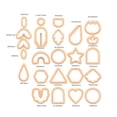 thumbnail image 3 of de 124 piezas para pendientes de érica, 30 partes traseras de pendientes, 24 formas, de fabricación de pendientes para Naranja Sunnimix Cortador de polímero, 3 of 8