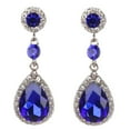 thumbnail image 2 of Eosunjian Party Fashion Women Shiny Rhinestone Inlaid Waterdrop Long Dangle Stud Earrings, 2 of 13