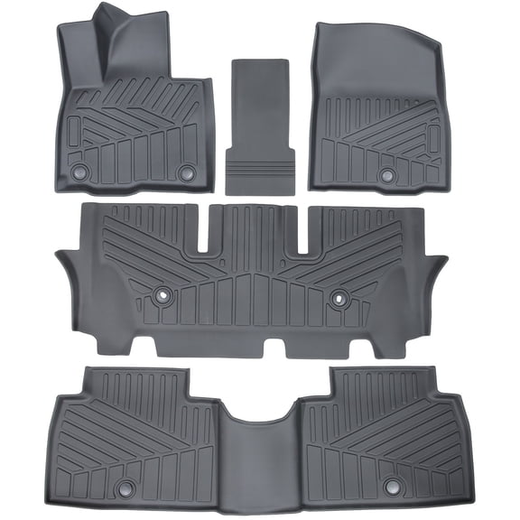 Floor Mats 3 Rows Liner For 2026 Hyundai Palisade TPE Rubber All Weather