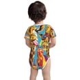 thumbnail image 3 of Yiaed Colorful Giraffes with Drinks Print Infant Climbing Short Sleeve Onesie One-Piece Baby Bodysuit Clothes 0-12 Months -6 Months, 3 of 6