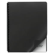 Opaque Plastic Presentation Covers for Binding Systems, Black, 11.25 x 8.75, Unpunched, 25/Pack | Bundle of 10 Packs