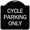 Black & Silver, variant on SignMission A-DES-BG-1824-24200 18 x 24 in. Designer Series Sign - Cycle Parking Only, Black & Gold