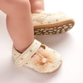 thumbnail image 5 of Yoyauz Baby Girl Mary Jane Shoes Anti Slip Rubber Sole Ballet Slippers Princess Dress Wedding Shoes Newborn Kids Shoes Toddler Shoes（0-12 Month）, 5 of 6
