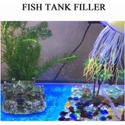 Zhuge 100 Pcs Multi-Color Flat Glass Gemstone Beads, Vase Fillers & Aquarium Decor Rocks, Green