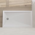 thumbnail image 3 of DeerValley DV-1SB0105R 60"L X 34"W Single Threshold Shower Base in White, Right Drain Location, Rectangle Acrylic Shower Pan, Non-slip Design, 3 of 14