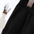 thumbnail image 4 of Fsgntruao Women's Plus Size Solid Color Pants Pocket Elastic Waist Pants, 4 of 5