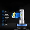 thumbnail image 4 of 2Pcs H11 H8 H9 LED Headlight Bulbs Conversion Kit High Low Beam Bright White, 4 of 5