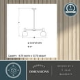 thumbnail image 6 of Marshall 5 Light LED Compatible Black Transitional Chandelier Clear Globe Glass, 6 of 12