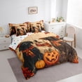 thumbnail image 2 of Homewish Rustic Halloween Dog 7pcs Queen Bedding,Pumpkin Lantern Bedding Comforter Set Queen,Farmhouse Decor,Polkadot Reversible, 2 of 8