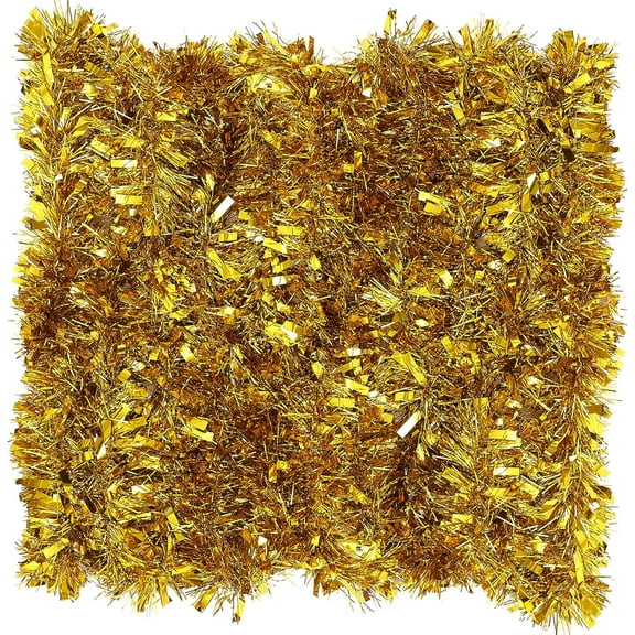 4Pcs Holiday Tinsel Garland for Graduation, Birthday, Weddings, Party Decorations, Christmas, Patriotic Foil Tinsel Garland for All-Season Home Indoor Outdoor Party Supplies,Total Length 26.2 Feet