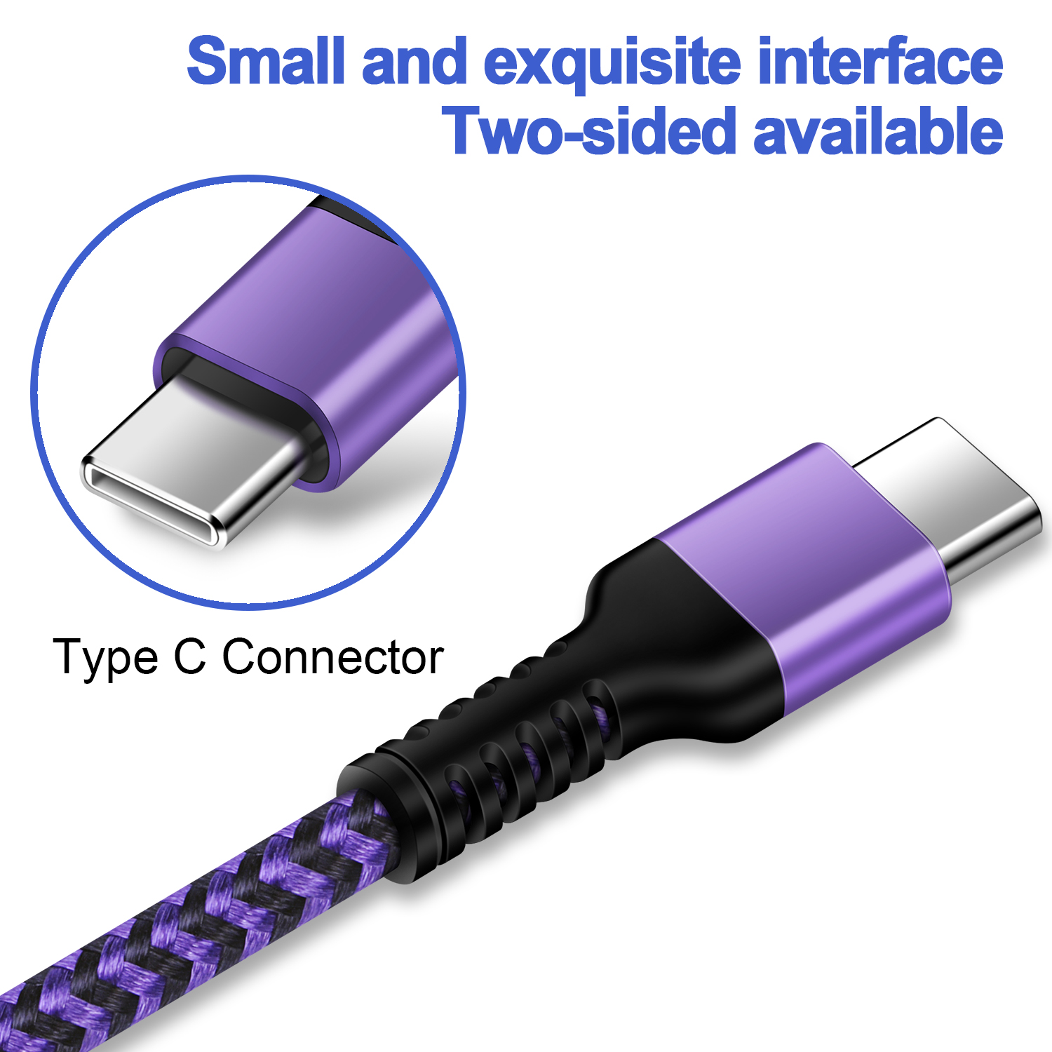Ailkin USB-C iPhone Charger 20W, 10ft Cable, Purple photo 5