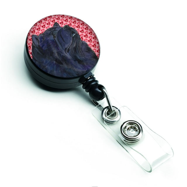 ""Caroline'S Treasures Chow Chow Love Carrete Retráctil Para Insignia O Soporte Para Identificación Con Clip Multicolor (Ss4501Br)""