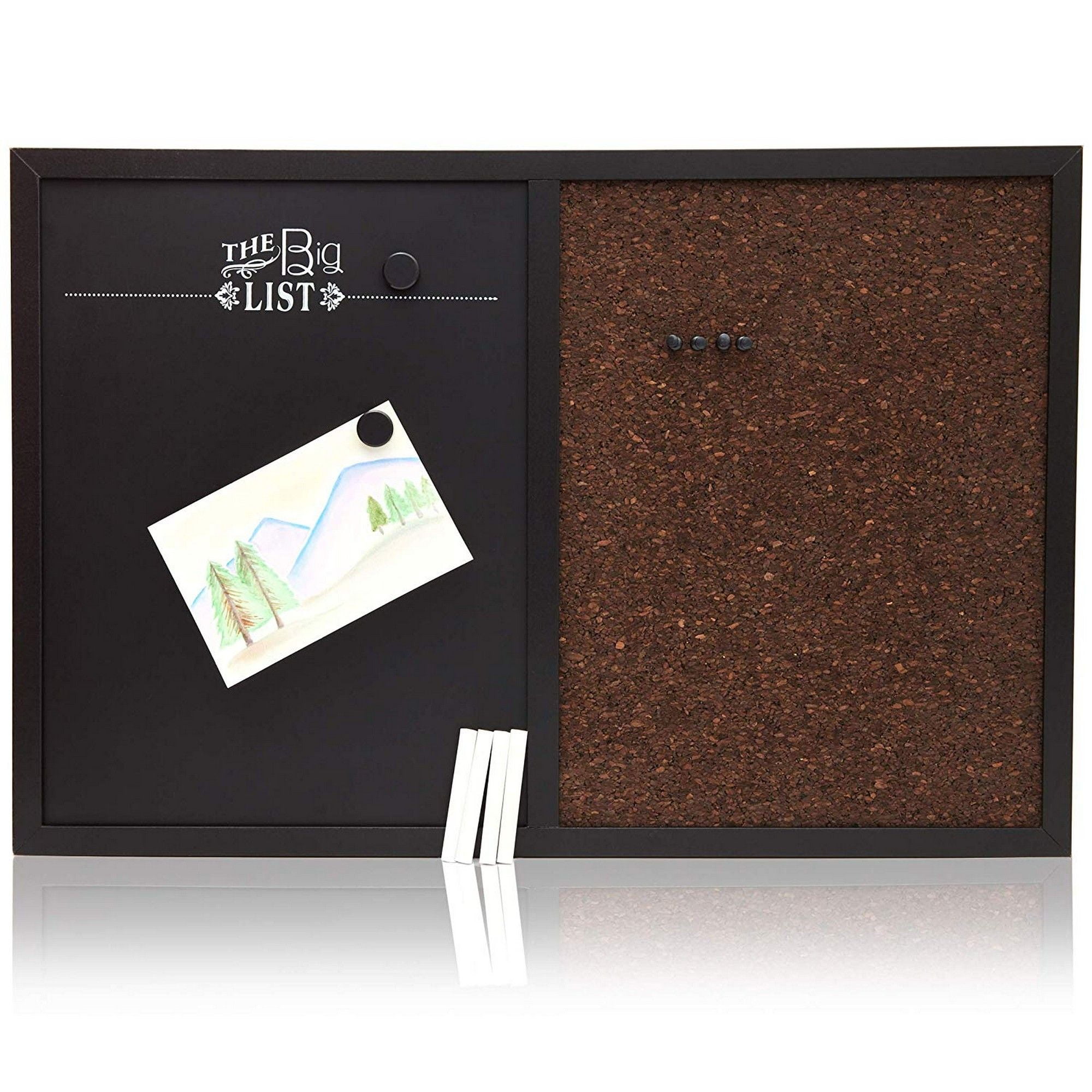Juvale Chalkboard Corkboard Bulletin Board Combo (24 x 16 Inches